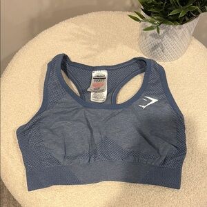 Gymshark Blue Racerback Sports Bra Moisture-Wicking